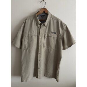 Eddie Bauer Short Sleeve Performance Fishing Shirt Driftwood Tan Men’s 3X